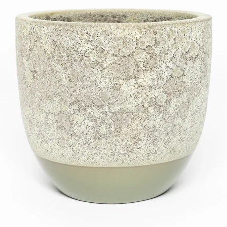 Bisgård skjuler Ø24xH22 cm i creme/grøn glaseret keramik