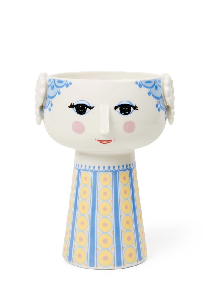 Bjørn Wiinblad Eva Vase H: 18,5 cm - Blå Bjørn Wiinblad Eva Vase H: 18,5 cm - Blå