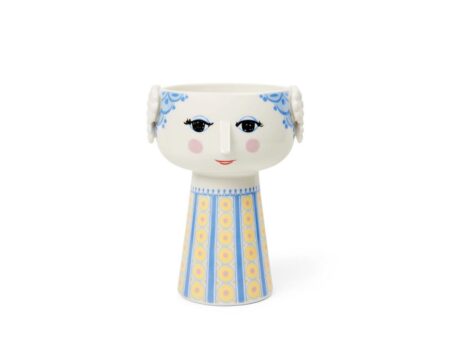 Bjørn Wiinblad - Eva Vase - Vase - Blue/Yellow - H15 x Ø11 cm