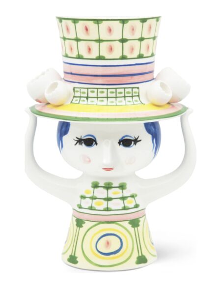 Bjørn Wiinblad | Lady With Hat Vase H24.5 Cm Grøn | 24.5 cm