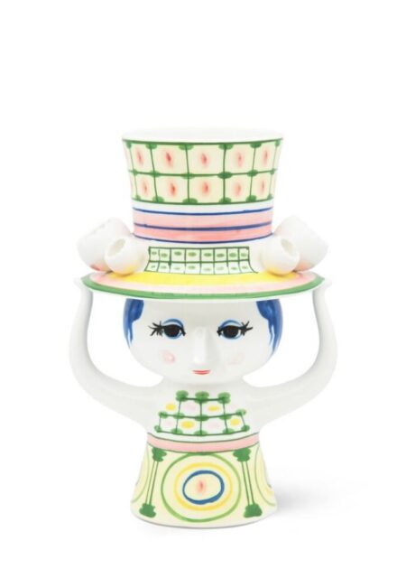 Bjørn Wiinblad Lady with Hat Vase H: 24,5 cm - Grøn