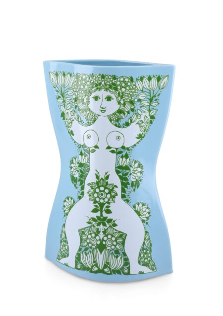 Bjørn Wiinblad - Nina Vase - Lys Blå/Grøn - H28.5 cm