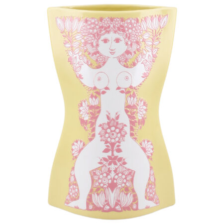 Bjørn wiinblad Nina vase 22 cm, gul/rosa