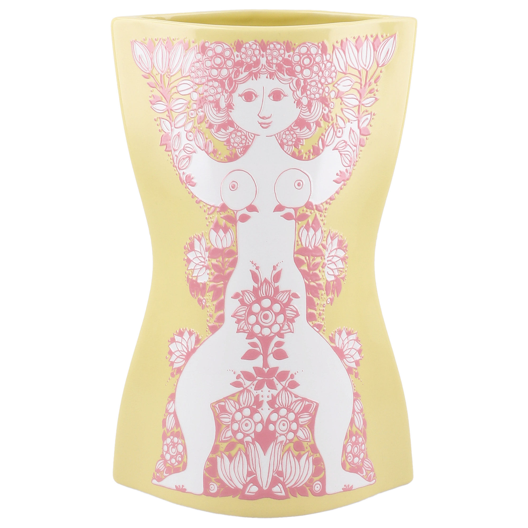Bjørn wiinblad Nina vase 22 cm, gul/rosa Bjørn wiinblad Nina vase 22 cm, gul/rosa