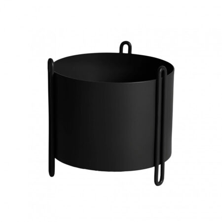 Blomsterkasse Pidestall Planter, Farve Black, St⌀rrelse Small