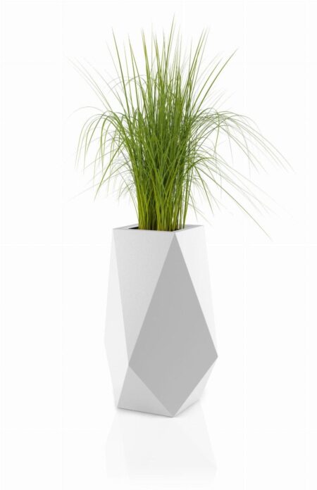 Blomsterpotte VOLCANO - 42x30x80cm - plastik - hvid
