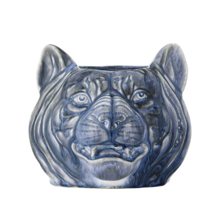 Bloomingville - Abner Urtepotteskjuler, Blå, Stentøj, L17xH14xW16,5 cm