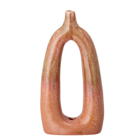 Bloomingville Baldrian Deko Vase, Orange, Stentøj