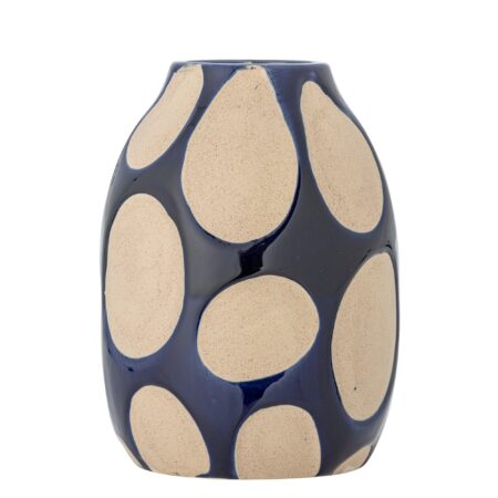 Bloomingville - Bashir Vase - Blå - Stentøj