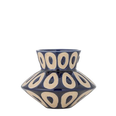 Bloomingville - Bashir Vase - Blå - Stentøj