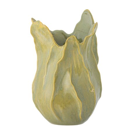 Bloomingville Bastien Vase, Grøn, Stentøj