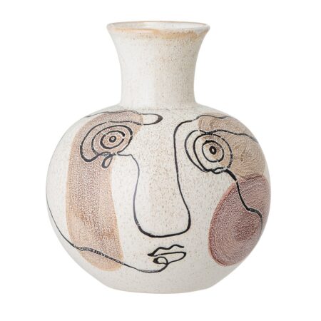 Bloomingville Bloomingville vase håndmalet 22,5 cm Hvid