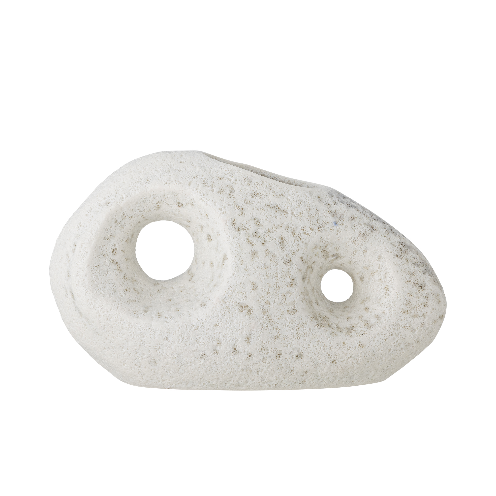Bloomingville - Caia Vase, Hvid, Stentøj, L16xH9,5xW7 cm Bloomingville - Caia Vase, Hvid, Stentøj, L16xH9,5xW7 cm