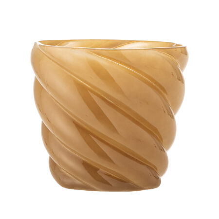 Bloomingville - Callo Urtepotteskjuler, Gul, Glas, D17xH15,5 cm
