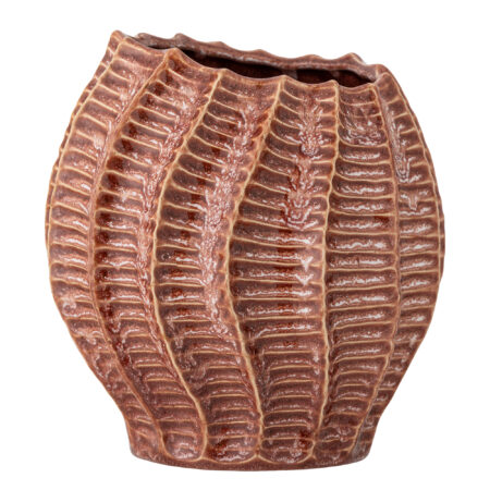 Bloomingville - Callon Vase, Rosa, Stentøj, D19,5xH20,5 cm