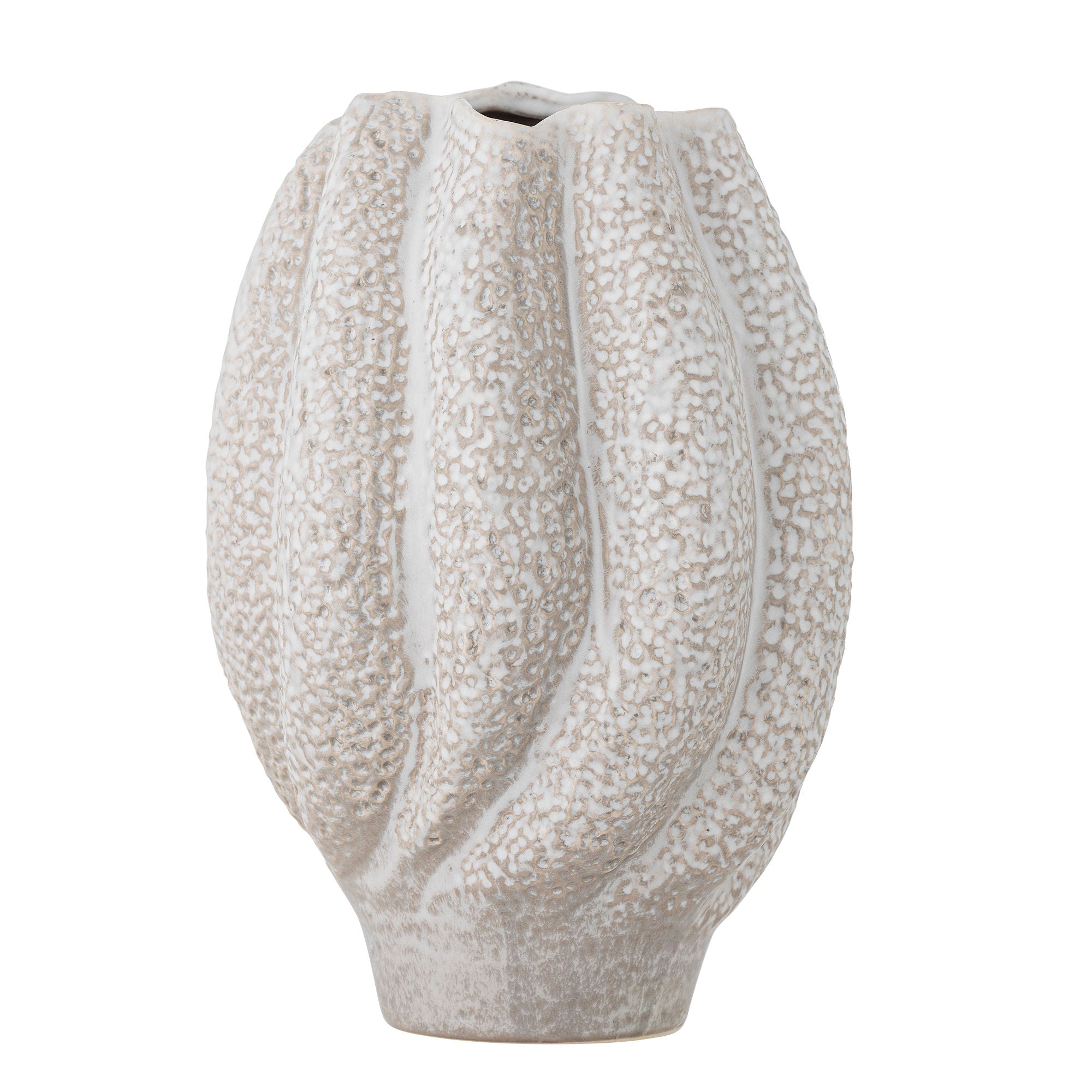 Bloomingville Cove Vase, Hvid, Stentøj Bloomingville Cove Vase, Hvid, Stentøj