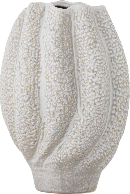 Bloomingville - Cove Vase - Hvid - Stentøj Keramik