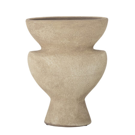 Bloomingville - Cristel Deko Vase, Natur, Terrakotta, L14,5xH19xW8,5 cm