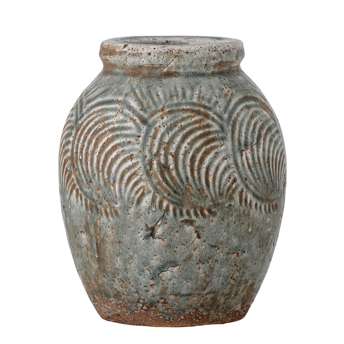 Bloomingville Damian Deko Vase, Grøn, Terrakotta Bloomingville Damian Deko Vase, Grøn, Terrakotta
