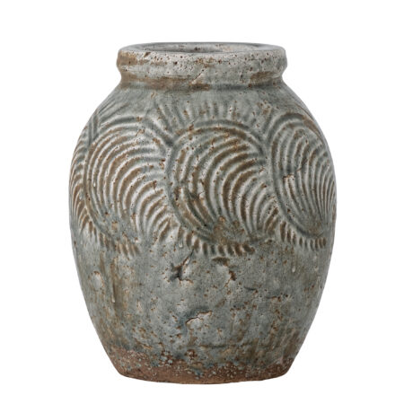 Bloomingville - Damian Deko Vase, Grøn, Terrakotta, D18xH22 cm