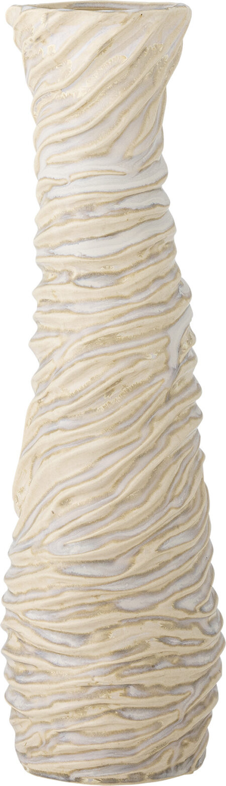Bloomingville - Damien Vase - Hvid - Stentøj Keramik - H 31,5 Cm