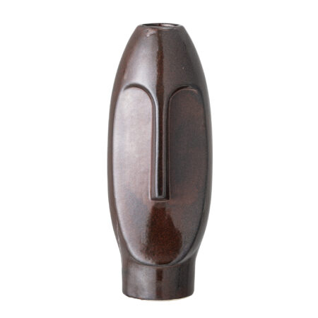 Bloomingville - Daviid Vase, Brun, Stentøj, D10,5xH26 cm