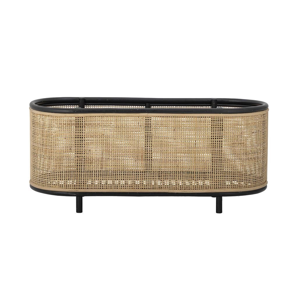 Bloomingville Ebbie Plantekasse Rattan 70x30x29 cm - Natur/sort Bloomingville Ebbie Plantekasse Rattan 70x30x29 cm - Natur/sort