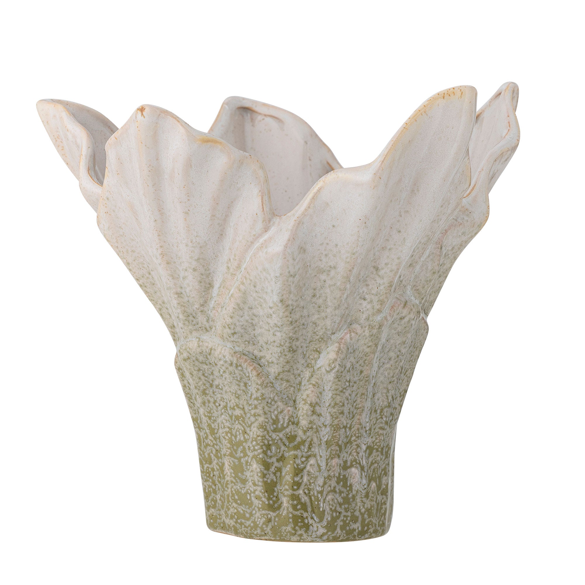 Bloomingville Erato Vase, Grøn, Stentøj Bloomingville Erato Vase, Grøn, Stentøj