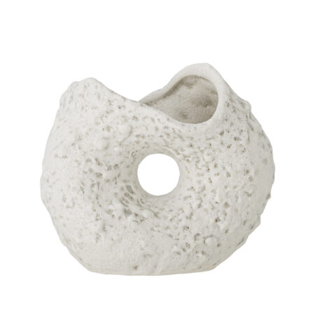 Bloomingville - Fianna Vase, Hvid, Stentøj, L13xH12xW7,5 cm