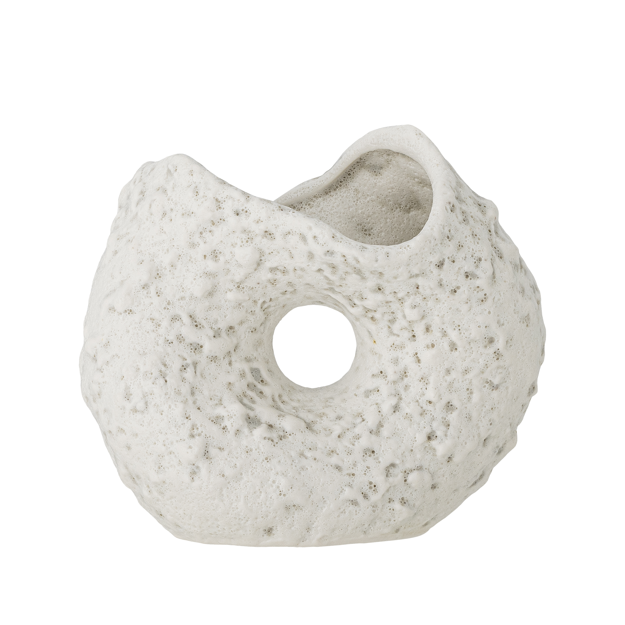 Bloomingville - Fianna Vase, Hvid, Stentøj, L13xH12xW7,5 cm Bloomingville - Fianna Vase, Hvid, Stentøj, L13xH12xW7,5 cm