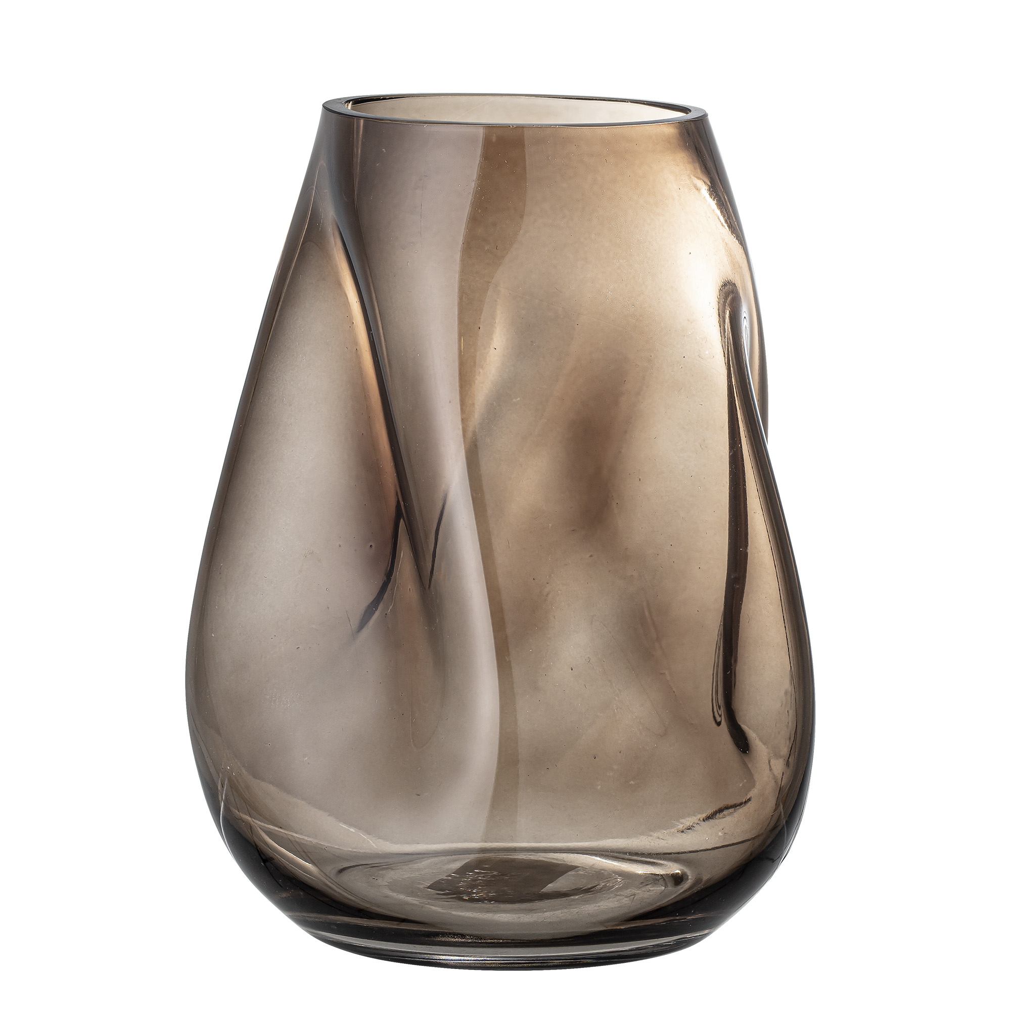 Bloomingville - Ingolf Vase, Brun, Glas, L19xH26xW18 cm Bloomingville - Ingolf Vase, Brun, Glas, L19xH26xW18 cm