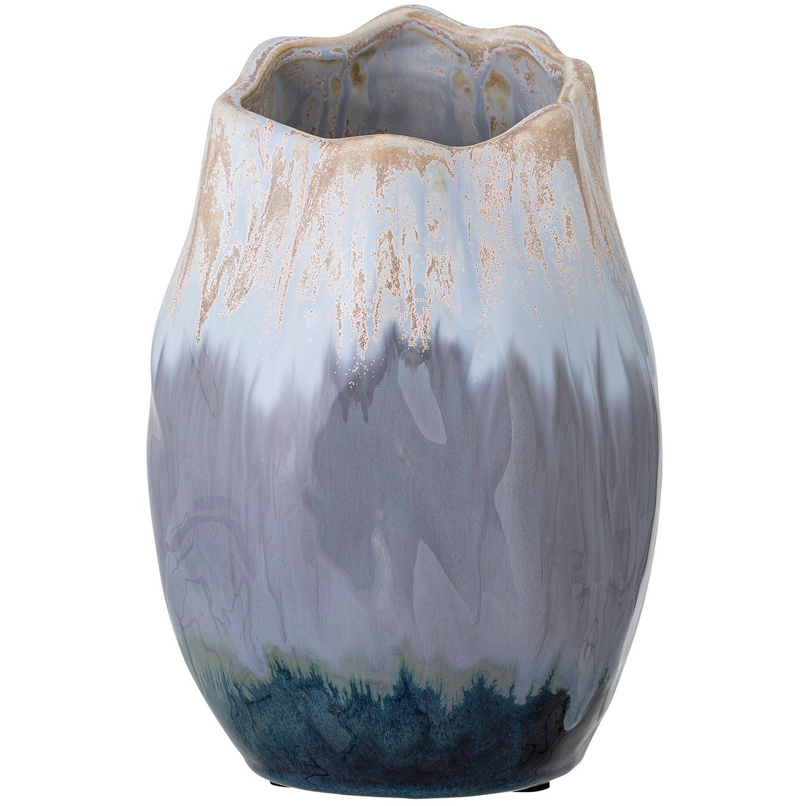Bloomingville Jace Deco Vase, Blå, Keramik Bloomingville Jace Deco Vase, Blå, Keramik
