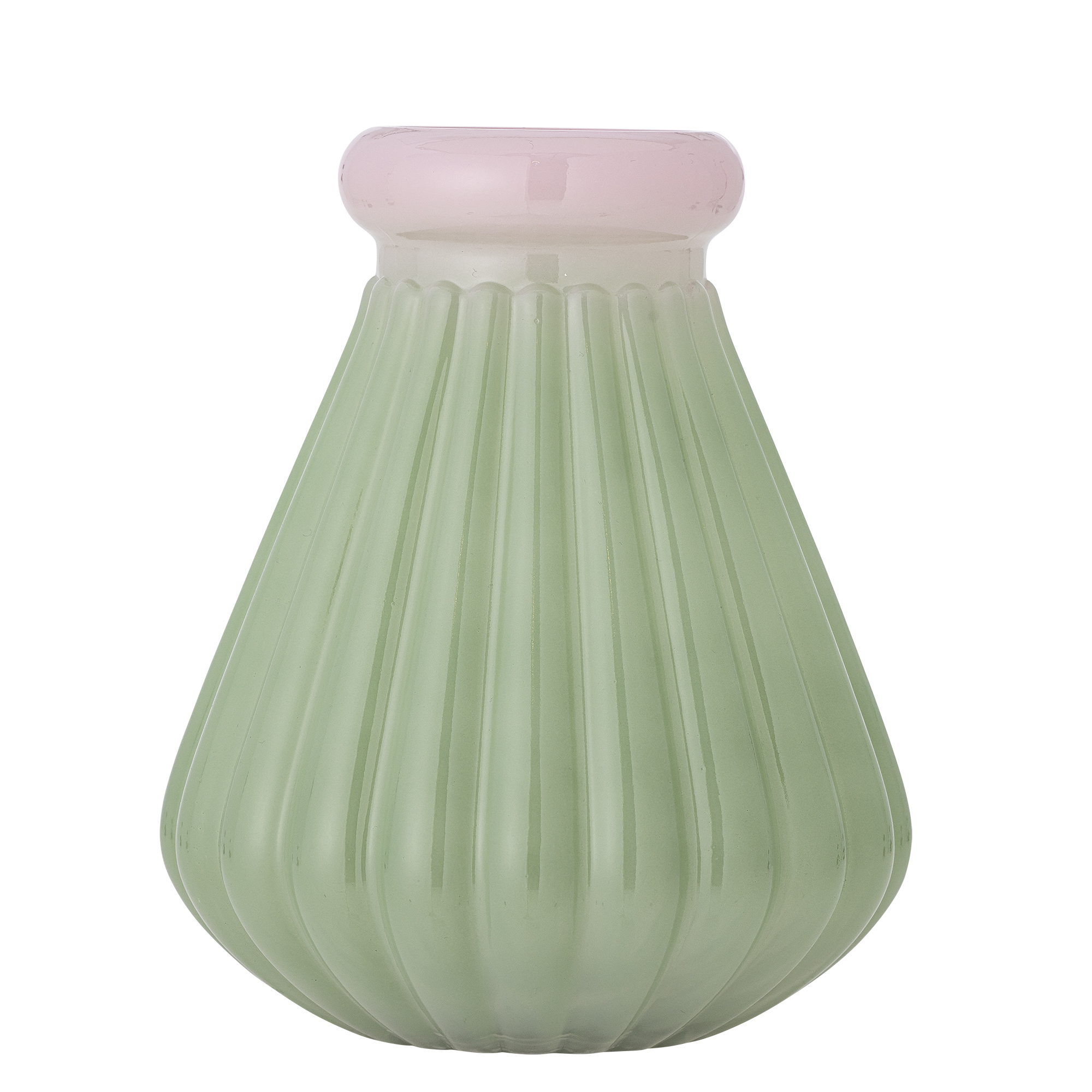 Bloomingville - Judith Vase, Grøn, Glas, D20,5xH24,5 cm Bloomingville - Judith Vase, Grøn, Glas, D20,5xH24,5 cm