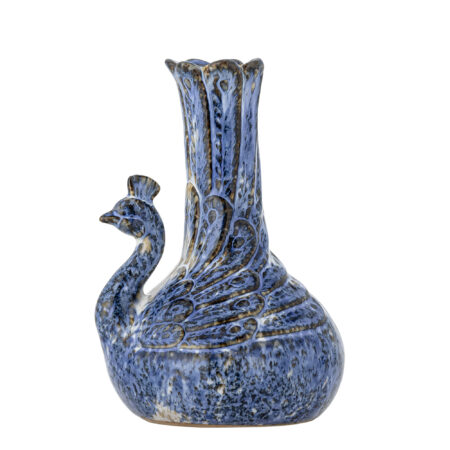 Bloomingville - Kali Vase, Blå, Stentøj, L11xH16xW10,5 cm