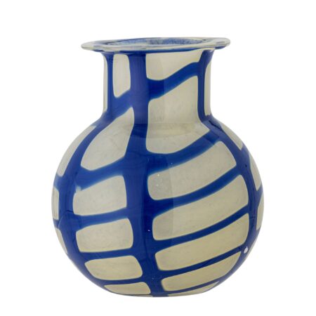 Bloomingville Kiran Vase, Blå, Glas
