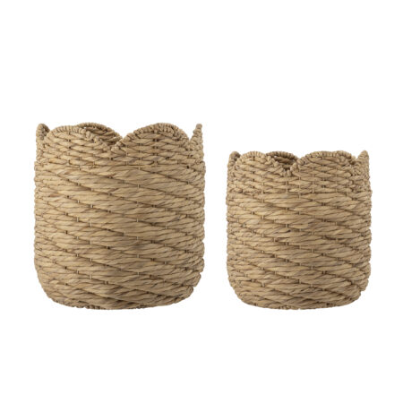 Bloomingville - Liam Kurv, Natur, Vandhyacint, D38xH40 / D44xH45 cm, Set of 2