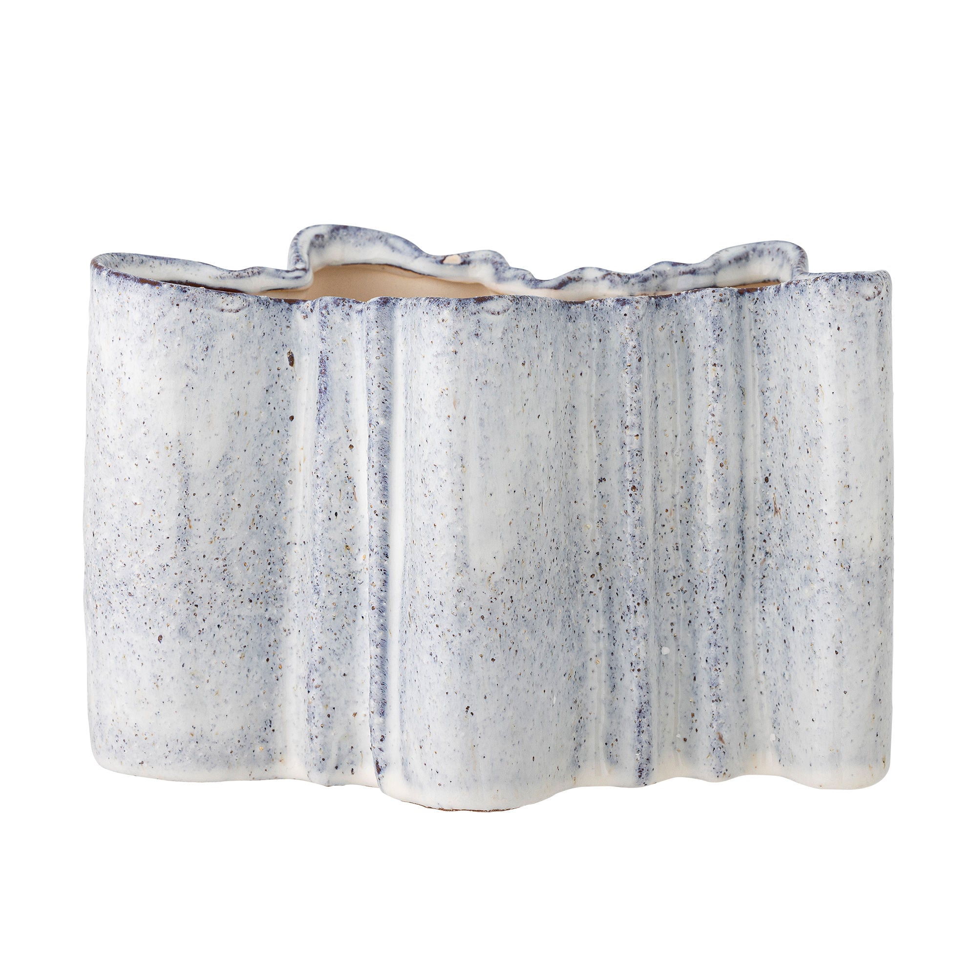 Bloomingville Lindae Vase, Blå, Stentøj Bloomingville Lindae Vase, Blå, Stentøj