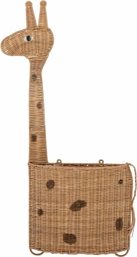 Bloomingville Mini - Philine Kurv Til Væg - Giraf - Natur - Rattan