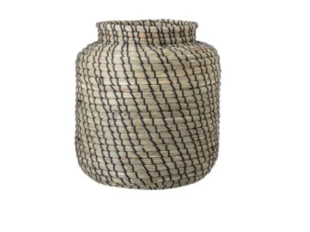 Bloomingville, Minte Kurv, Natur, Sort, Søgræs, Ø: 32 x H: 32 cm