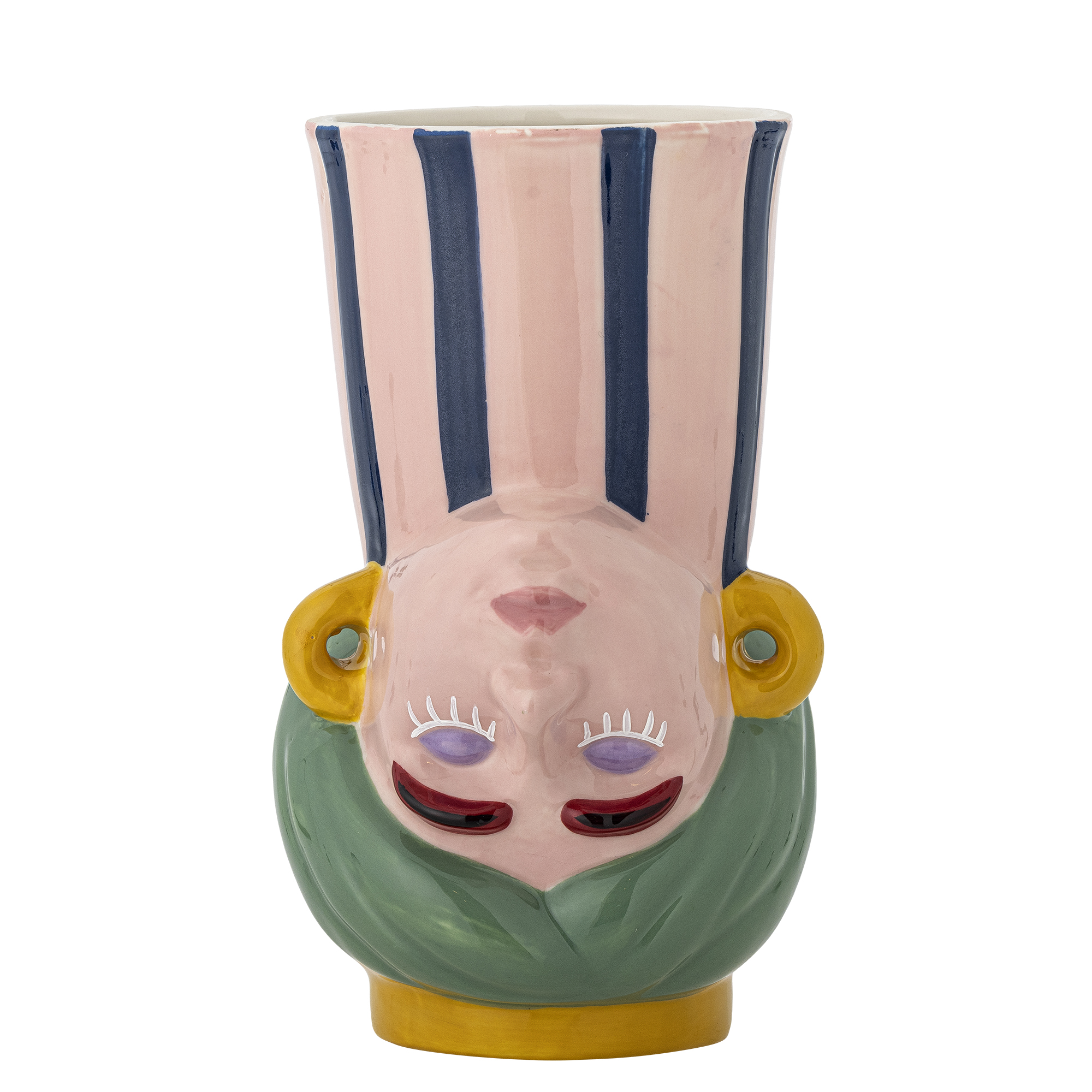 Bloomingville - Miss Jody Vase, Multifarvet, Stentøj, D14xH22,5 cm Bloomingville - Miss Jody Vase, Multifarvet, Stentøj, D14xH22,5 cm