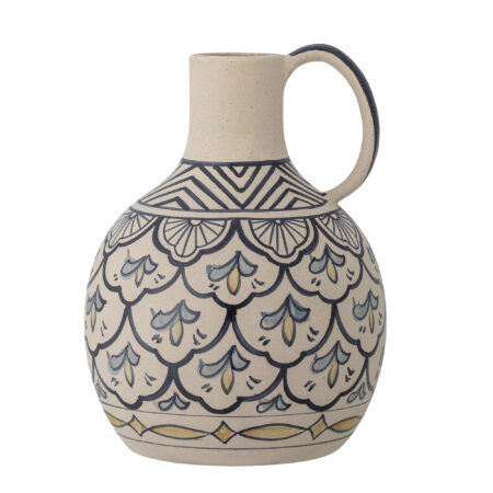 Bloomingville - Nadya Vase, Blå, Stentøj, D20xH27 cm