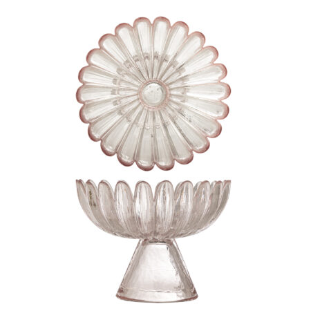 Bloomingville - Nalu Opsats, Rosa, Glas, D13xH10 cm