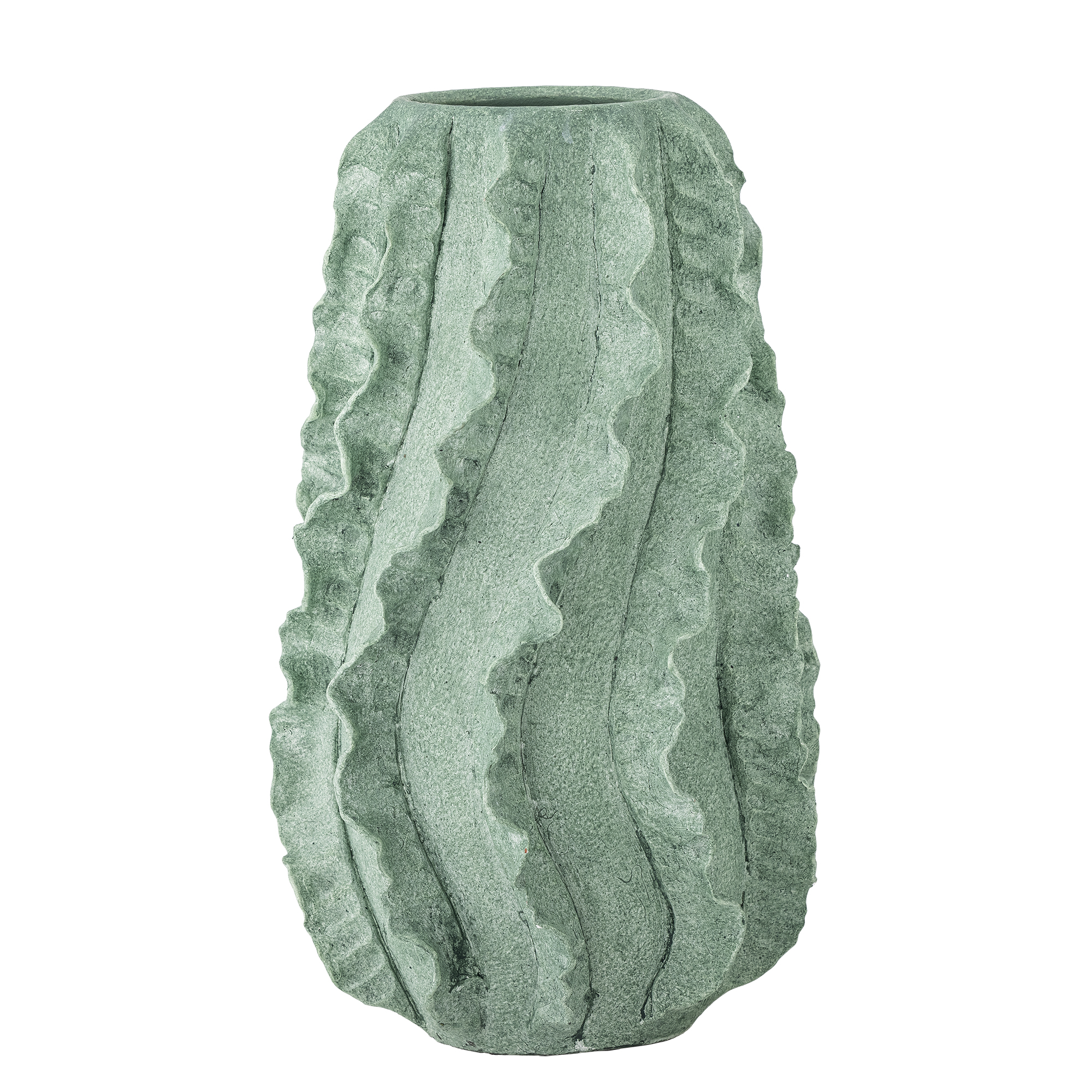 Bloomingville - Natika Deko Vase, Grøn, Terrakotta, D23xH37 cm Bloomingville - Natika Deko Vase, Grøn, Terrakotta, D23xH37 cm