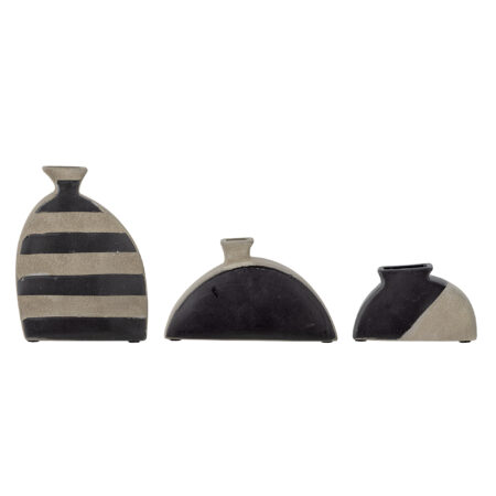 Bloomingville - Nezha Deko Vase, Sort, Terrakotta