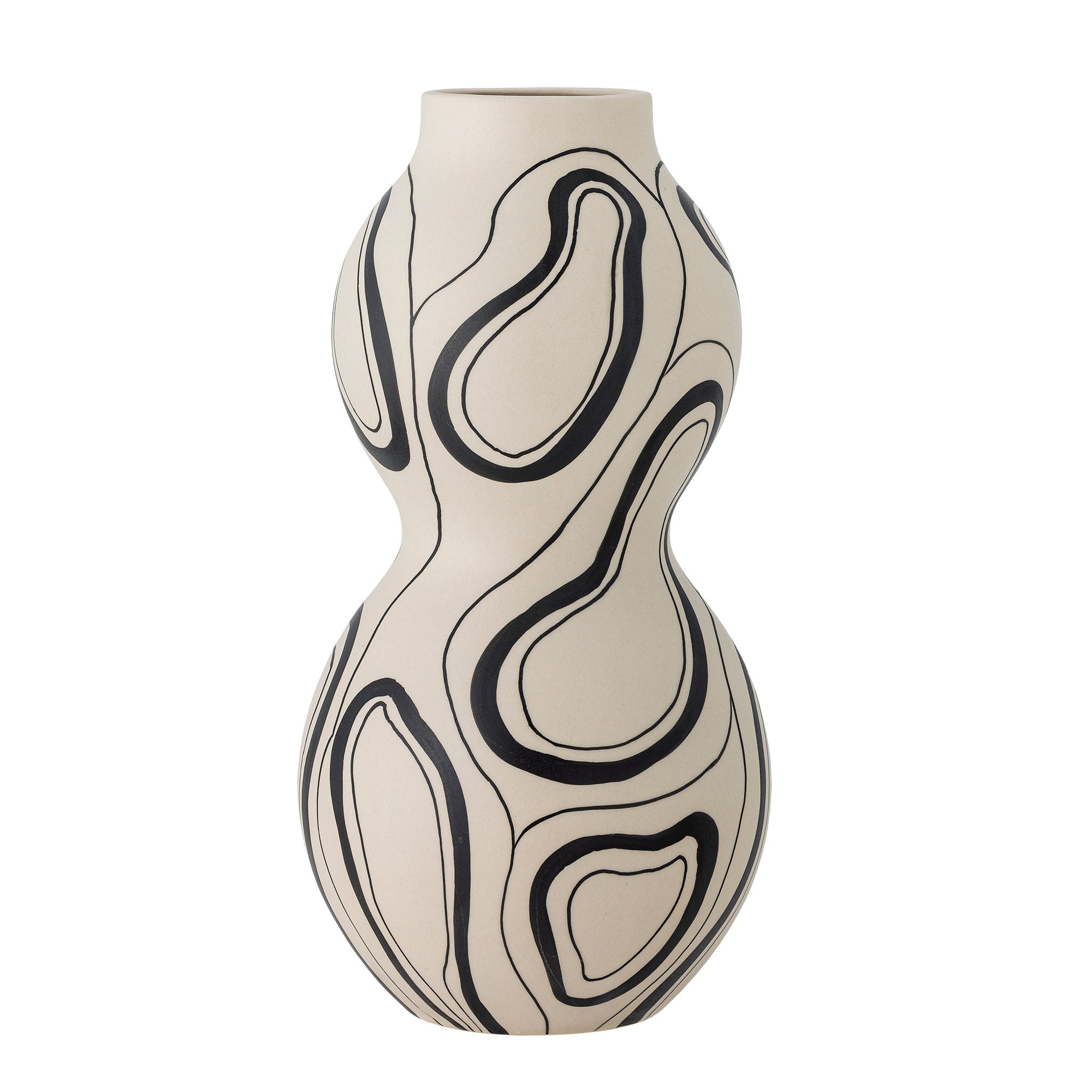 Bloomingville Nicola Vase, Sort, Stentøj Bloomingville Nicola Vase, Sort, Stentøj