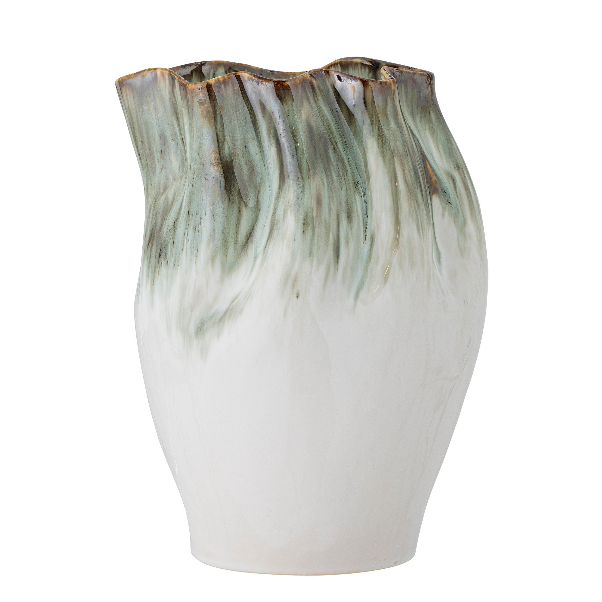 Bloomingville Nisha Vase, Grøn, Stentøj Bloomingville Nisha Vase, Grøn, Stentøj