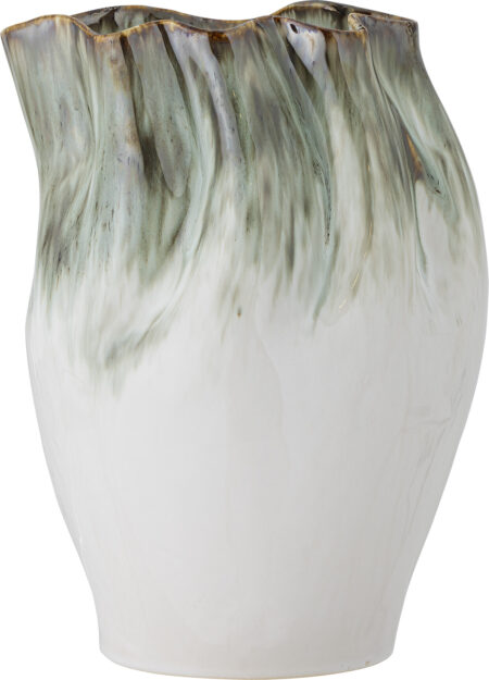 Bloomingville - Nisha Vase - Grøn - Stentøj Keramik