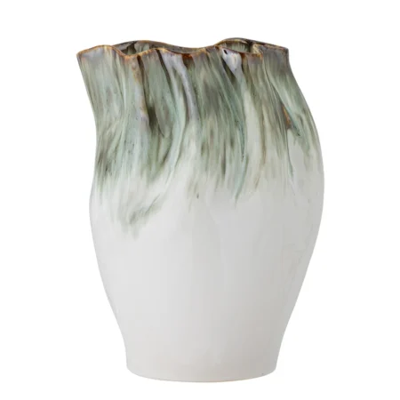 Bloomingville - Nisha vase, stentøj, grøn, højde 30 cm