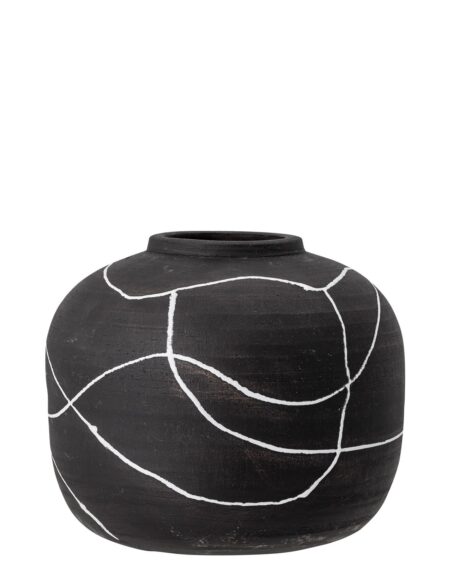 Bloomingville | Niza Vase, Sort, Terrakotta | ONE SIZE
