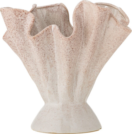 Bloomingville - Plier Vase - Rosa - Stentøj Keramik - H 29 Cm